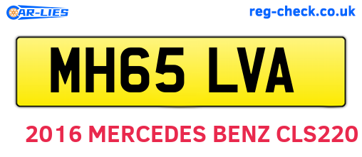 MH65LVA are the vehicle registration plates.