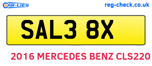 SAL38X are the vehicle registration plates.