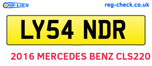 LY54NDR are the vehicle registration plates.