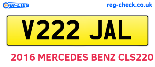 V222JAL are the vehicle registration plates.