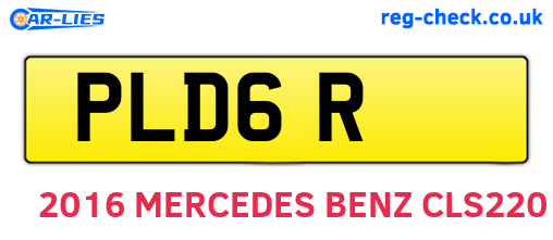 PLD6R are the vehicle registration plates.