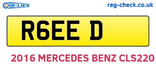 R6EED are the vehicle registration plates.
