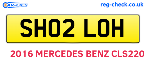 SH02LOH are the vehicle registration plates.