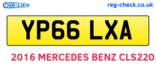YP66LXA are the vehicle registration plates.