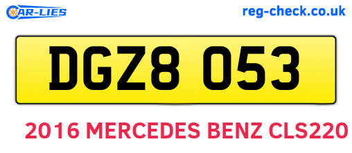 DGZ8053 are the vehicle registration plates.