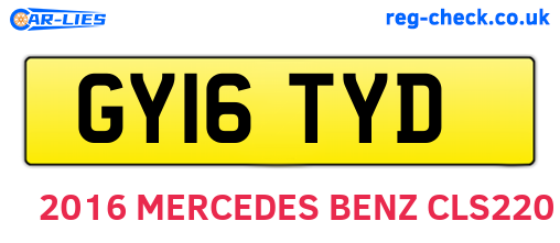 GY16TYD are the vehicle registration plates.