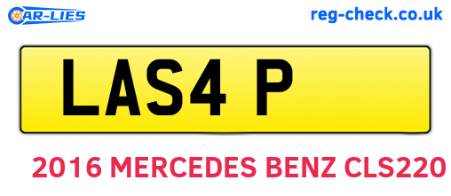 LAS4P are the vehicle registration plates.