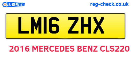 LM16ZHX are the vehicle registration plates.
