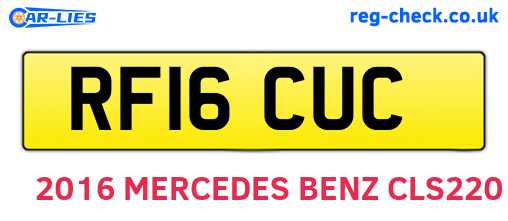RF16CUC are the vehicle registration plates.