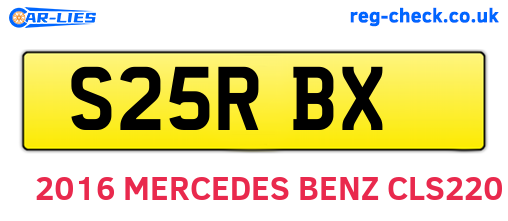 S25RBX are the vehicle registration plates.