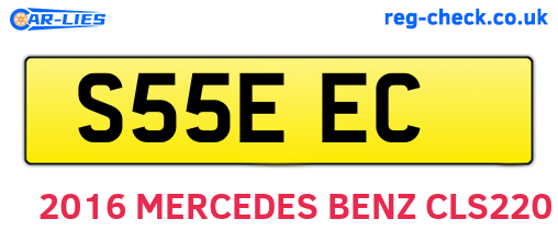 S55EEC are the vehicle registration plates.