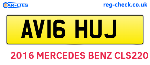 AV16HUJ are the vehicle registration plates.