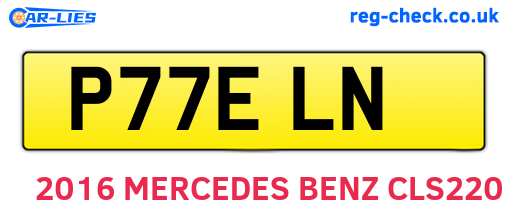 P77ELN are the vehicle registration plates.