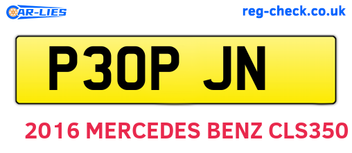 P30PJN are the vehicle registration plates.