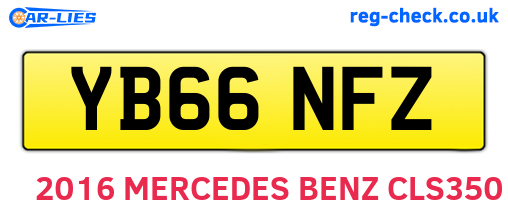 YB66NFZ are the vehicle registration plates.