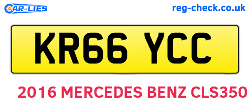 KR66YCC are the vehicle registration plates.