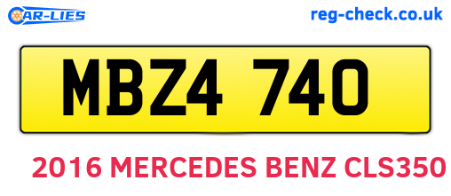 MBZ4740 are the vehicle registration plates.