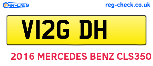 V12GDH are the vehicle registration plates.