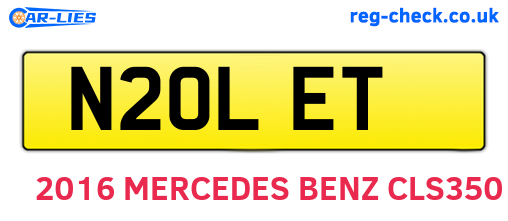 N20LET are the vehicle registration plates.