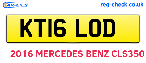 KT16LOD are the vehicle registration plates.