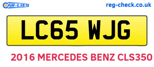 LC65WJG are the vehicle registration plates.