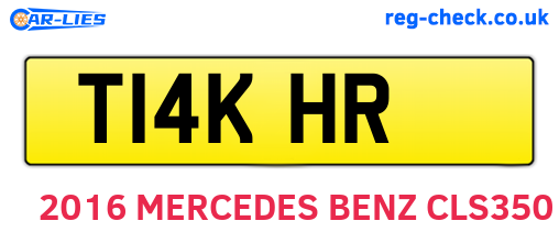 T14KHR are the vehicle registration plates.