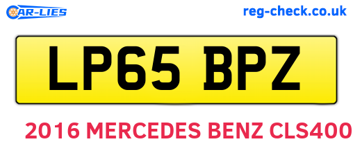 LP65BPZ are the vehicle registration plates.