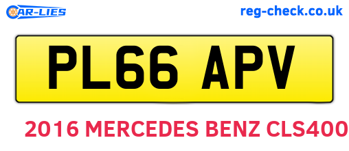 PL66APV are the vehicle registration plates.