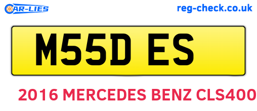 M55DES are the vehicle registration plates.