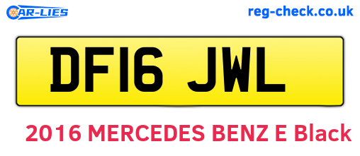 DF16JWL are the vehicle registration plates.