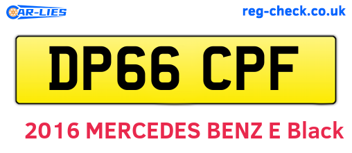 DP66CPF are the vehicle registration plates.