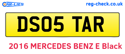 DS05TAR are the vehicle registration plates.