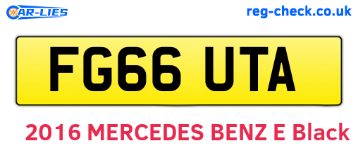 FG66UTA are the vehicle registration plates.