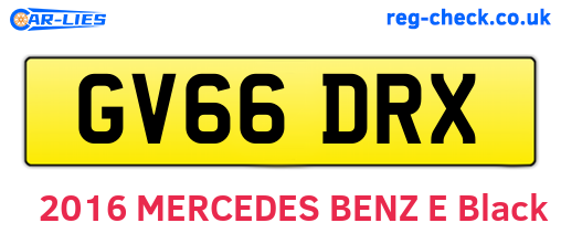 GV66DRX are the vehicle registration plates.