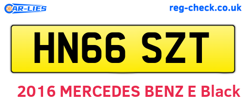 HN66SZT are the vehicle registration plates.