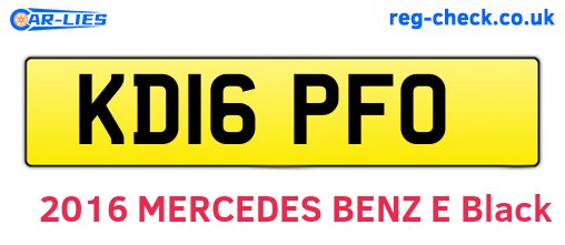 KD16PFO are the vehicle registration plates.