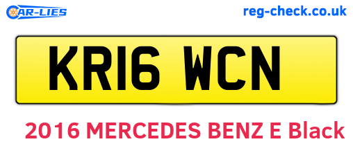 KR16WCN are the vehicle registration plates.