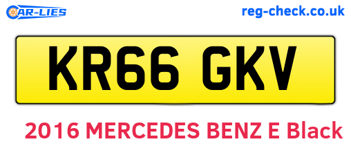 KR66GKV are the vehicle registration plates.