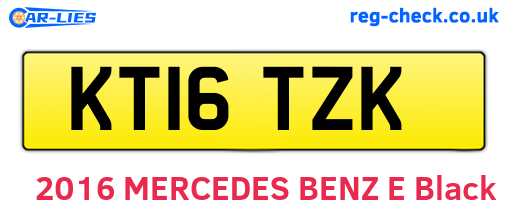 KT16TZK are the vehicle registration plates.