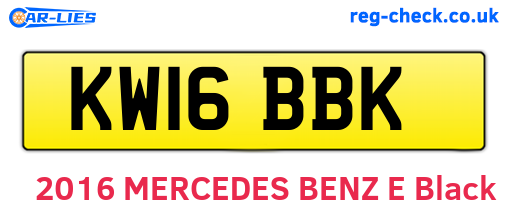 KW16BBK are the vehicle registration plates.