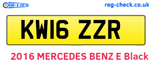 KW16ZZR are the vehicle registration plates.