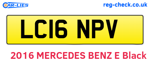 LC16NPV are the vehicle registration plates.