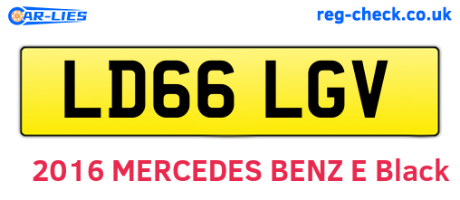 LD66LGV are the vehicle registration plates.