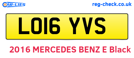 LO16YVS are the vehicle registration plates.