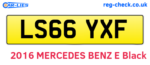 LS66YXF are the vehicle registration plates.