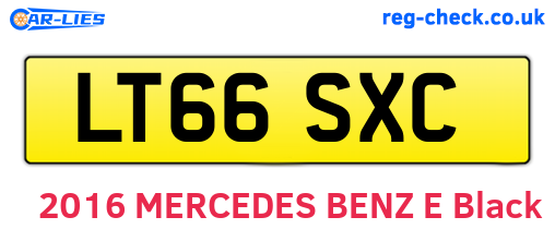 LT66SXC are the vehicle registration plates.