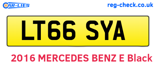 LT66SYA are the vehicle registration plates.
