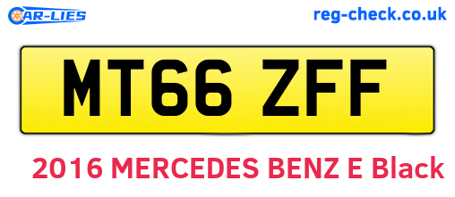 MT66ZFF are the vehicle registration plates.