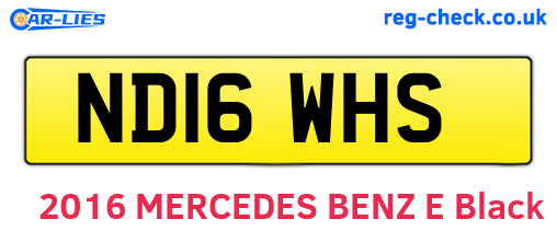 ND16WHS are the vehicle registration plates.