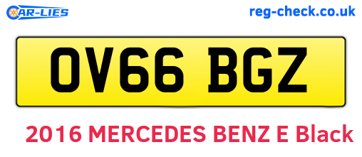 OV66BGZ are the vehicle registration plates.